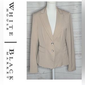 White House Black Market Tan Double Collared 2 Button Blazer